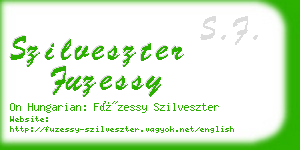 szilveszter fuzessy business card